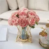 フラワーロンバスキャンドルホルダーテーブルトップセンターピースピラーキャンドルダイニングルームハウスデコレーションの装飾的な花瓶