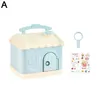 Aufbewahrung Flaschen niedliche Schweinebank Anime Cartoon Square Money Boxen mit Schloss und für Notizen Kinder Weihnachtsgeschenk zufällige Aufkleber D7D4