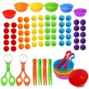 Rainbow Contando Pommes Juguetes para Niños Clasificación Copa Montessori Toyes sensoriales Sensorales Actividades de aprendizaje