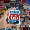 Bambini Adesivi per giocattoli 50pcs Retro Route 66 Adesivo The Main Street of America Laptop Guitar Lage Bike Cool Iti Decal Kid Toys Drop Dhd3u