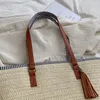 Totes Summer Hand-Woven Handbags Paper Rope Tassels Weaving Underarm Bag Handmade Casual Simple Portable Elegant For Seaside Holiday