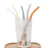 Palha de vidro reutilizável colorido High Borossilicate Glass Straw Eco Friendly Drink