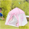 Tenten en schuilplaatsen Kinderen Tent Playhouse voor binnen buiten Cottage Castle Toy Drop levering Sport buitenshuis Camping Wandelen DHB5G