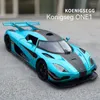 1:24 Modèle d'alliage de supercar Koenigsegg - idéal pour les cadeaux, accent de maison décoratif, jouet adapté aux enfants et un incontournable pour la voiture