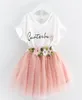 Girls Clothing Sets Designer Kids Butterfly Flower Fairy Outfits Baby Summer Short Sleeve Suits Cotton Tops Shorts TwoPiece Set T6133994