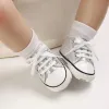 Meckior nieuwe baby flash canvas sneakers baby jongens meisjes sportschoenen baby eerste wandelaars peuter zachte zool antislip babyschoenen