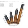 Depolama Şişeleri 50pcs/Lot 3ml Amber Cam Parfüm Sprey Şişesi Boş Parfum Atomizer Taşınabilir Seyahat Örnek Flakonları Siyah Pompa ile