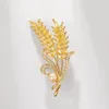 Broches brillant u luxury oreille dorée de blé broche pour femmes pour femmes accessoire costume cadeau