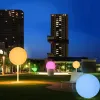 Lumières à balle à LED solaire Changement de couleurs extérieures IP65 Jardin imperméable Lampe de globe solaire pour la pelouse Patre-Pathway Yard décoration