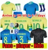 Brazylia piłka nożna 2024 Copa America Cup Neymar Vini Jr KIT Zestaw dla dzieci 2025 Brasil National Team Football Shirt 24/25 Home Away Wersja Rodrygo Martinelli