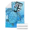 Cobertores Fiji Blanket - Ocean Life Sherpa Pluxh Velvet Cartoon Escritório Nap Nap 3D Principed Lão