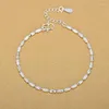 Braccialetti di fascino 925 Bracciale perle ovale placcata in argento per donne Bangle di gioielleria da sposa SL018