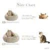 Lits de chats meubles chauds long lits pour animaux de compagnie enfermés coussin de chat rond