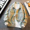 Denim Autumn Seasons Handsome Trendy Versatile Printed Mens Jacket Men