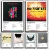 Pop Singer Rock FF Band Foo Fighters Affiche Set Music Album d'album Single Single Sorti en toile Print Wall Art Bar Room Decor