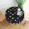 Tabela de toalha de tabela dourada tonelada de toalhas de mesa Polca Kawaii Round for Home Picnic Events Party Cover Decoration