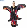 720 graus Flor Impressa Gypsy Salia Belly Dance Darine Tribal Roupas Belly Dance Costume de Flamenco Roupas