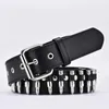 Gürtel Neue Mode Damen Leder Punk Belt Hollow Nietgipfeln Luxusbrand Gürtel Persönlichkeit Rock Wild Verstellbarer Trendgürtel 2023Newl240409