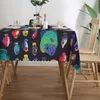 Table Cloth Tropical Marine Rectangular Tablecloth Colorful Fishs Print Funny For Birthday Party Cover Decoration