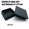 40x40 60x60mm Plastikrohr Innenstecker Staubabdeckung Quadratische Stahlrohr Blanking -Endkappe für Möbelstuhlstuhl Tisch Beinschutzschutz