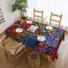 Masa bezi ditsy çiçek baskı dikdörtgen masa örtüsü renkli çiçekler ev için moda piknik olayları kapak dekorasyon