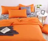 Hela nya bomullshem sängkläder sätter Zebra Bed Sheet och Orange Duver Quilt Cover Pudow Case mjuk och bekväm King Queen FU7028371