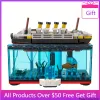 MOC Mini Ship Тонирующий микро -титанический строительный блок набор корабля wreck rms aicerg shipwrech