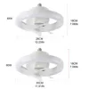 2023 New Dimmable Ceiling Fan Lamps With Remote LED Universal E27 For Bedroom Chandeliers