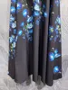 Designer Dress 24 Spring Round Neck Heavy duty Beaded Flower Print Sleeves Fashion High Waist Slim Fit Dress