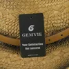 Breite Krempelnhüte Bucket Hats Gemvie Black Brown Mode Sommerhüte für Männer Frauen Strohhalm Hut Klassische Unisex Cowboyhut Atmungsfreie stilvolle Sommerhüte Y240409