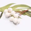 Decorative Flowers 50pcs 10mm Artificial Stamens Red Berries Cherry Fake Smooth Foam Fruit For Wedding Christmas Decoration Dish