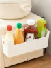 WORTHBUY Multifunctional Plastic Storage Rack Holder For Kitchen Refrigerator Side Punch Free Wall Mounted Storage Organizer Box