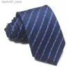 Nackband 23 NYA 8CM POLYESTER SILK 7CM MEN MENS BUSINESS TIE BLÅ Dark Blue Blue Navy Blue Treasure Blueq