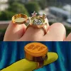 10Pcs/5/3/1Pc Niche Design Creative Anime Couple Open Ring Cold Wind Index Finger BFF Ring Can Be Opened Hip Hop Ring for Female