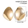 Stud Earrings IngeSight.Z Exaggerated Big Geometry Metal Women's Punk Hip Hop Gold Color Trend Aesthetics Party Jewelry