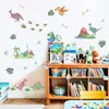 Window Stickers Creative Watercolor Wall Cartoon Animal Leaf Mural DIY Background PVC Bedroom Home Decoration