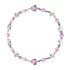Choker Elegant Heart Crosses Beaded Necklace Women's Fashion Neckchain Jewelry Gift N2UE