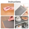 Table Mats Drawer Liners EVA Anti-slip Kitchen Shelf Liner Mat For Shelves Drawers Tops Gray (45cmx150cm/450cm)