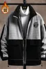 Jackets masculinos 2024 Inverno Autumn Men Stand Collar Cotton Casilted Moda Top casual Plus Retro Patchwork Jacket