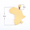 Collane a ciondolo collana mappa africana in acciaio inossidabile per uomini chiker di chiker africano paesi accessori per gioielli etnici madrepatria