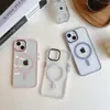 Hot-selling Electroplated Acrylic Magnetic Transparent Shockproof Phone Case for iPhone 15 14 13 12 11 Pro Max With OPP Bag