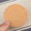 50pcs Natural Round en bois Slice Cup Mat Coaster Tea Thé à café Tasse de boissons pour bricolage pour table de table de bricolage PAD DURIBLE