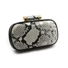 2023 New Fashionable and Personalized Black and White Snake Pattern PU Bag Small Square Bag Handbag Single Shoulder Bag Crossbody Bag 240409