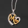 Pendant Necklaces Pendants Jewelry Diamond Peach Heart Mothers Day Gift Family Daughter Sister Crystal Necklace Drop Delivery 2021 Ottsi