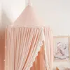 Ins Baby Room decor Mosquito Net Kid bed curtain canopy Round Crib Netting tent baldachin 240cm bedroom girl canopy cot240327