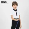 PGM Children's Golf Short Short Boys Girls Shirts da golf per bambini T-shirt Summer Sports Sports Polo perforato Collaro YF597