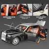 1 18 Rollsroyce Phantom Model Car Zink Legierung Rücken Spielzeugstiezauto mit Schall und leichtem realistischem Modellierungsmodell Spielzeug 240409