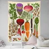 Tapisserier Kök trädgård botanisk illustration tapestry vägg hängande frisk grönsak konst vintage växt heminredning filt