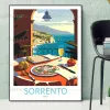 Cinque Terre Food and Travel Wall Art Print Milano City Travel Artwork Canvas Print Nederländerna Amsterdam Art Poster Print Decor