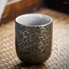 Becher handgefertigt Vintage Japanischer Stil Grobkernkaffee Tasse Tasse mit einzigartiger Textur und rustikaler Charme für Heim- oder Bürogebrauch